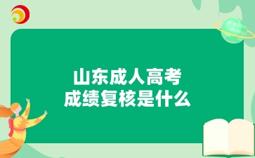 山東成人高考成績復核是什么